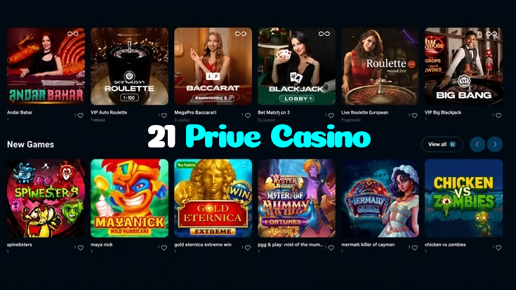 available types of 21 Prive Casino bet including pre-match live express and system bets